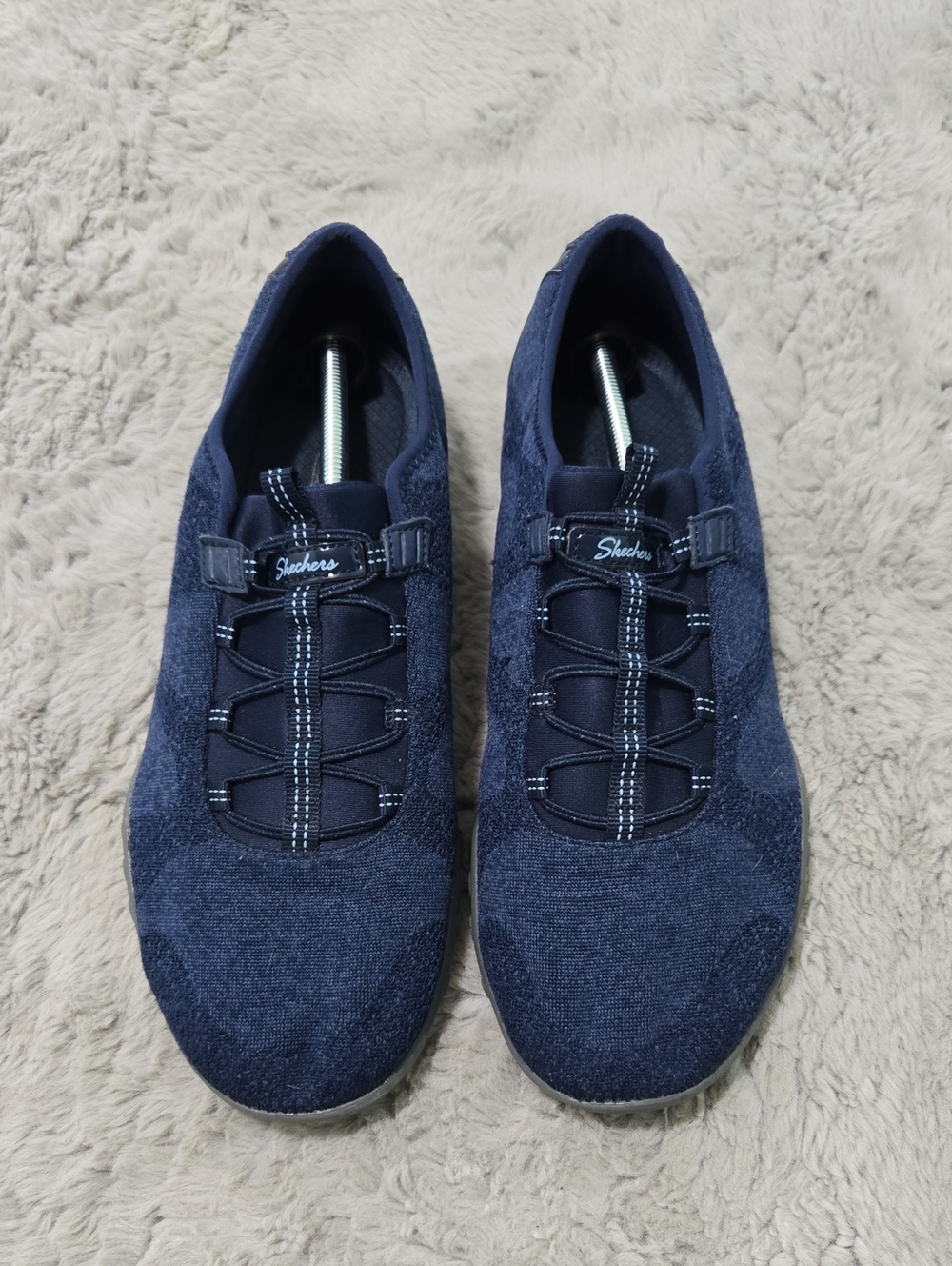 Skechers Breathe Easy Opportuknity blue navy no lace Slip-On Sneakers size 10